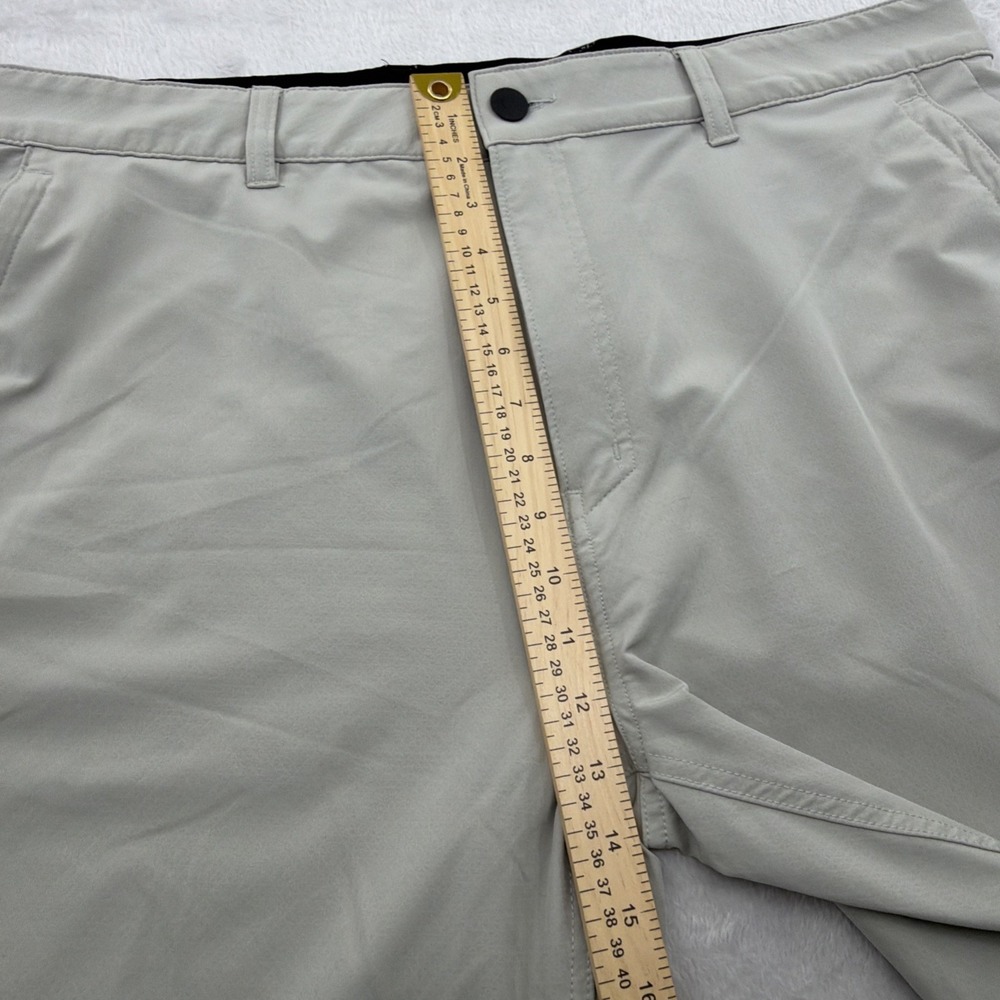 HURLEY MENS 38 HYBRID SHORTS ACTIVE SHORTS GOLF SHORTS GRAY GEOMETRIC DESIGN - Picture 8 of 10